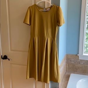 LuLuRoe mustard baby doll dress